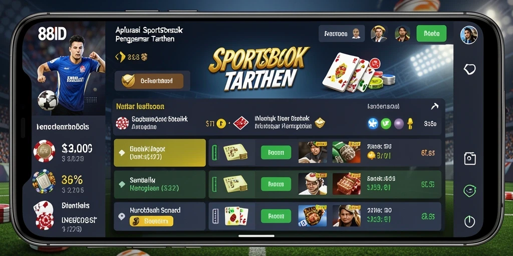 Tampilan gameplay 88ID dengan berbagai pilihan taruhan olahraga.