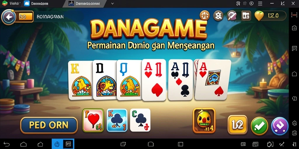 Tampilan gameplay seru dalam permainan domino yang menarik.