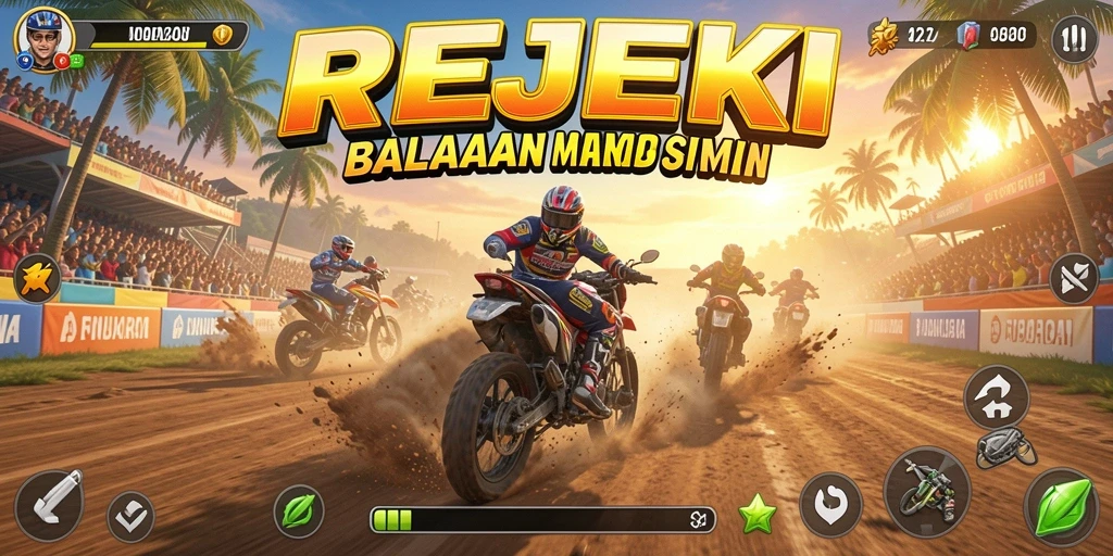 Tangkapan layar gameplay <strong>REJEKI</strong> menampilkan aksi balapan yang mendebarkan dan grafis yang memukau.