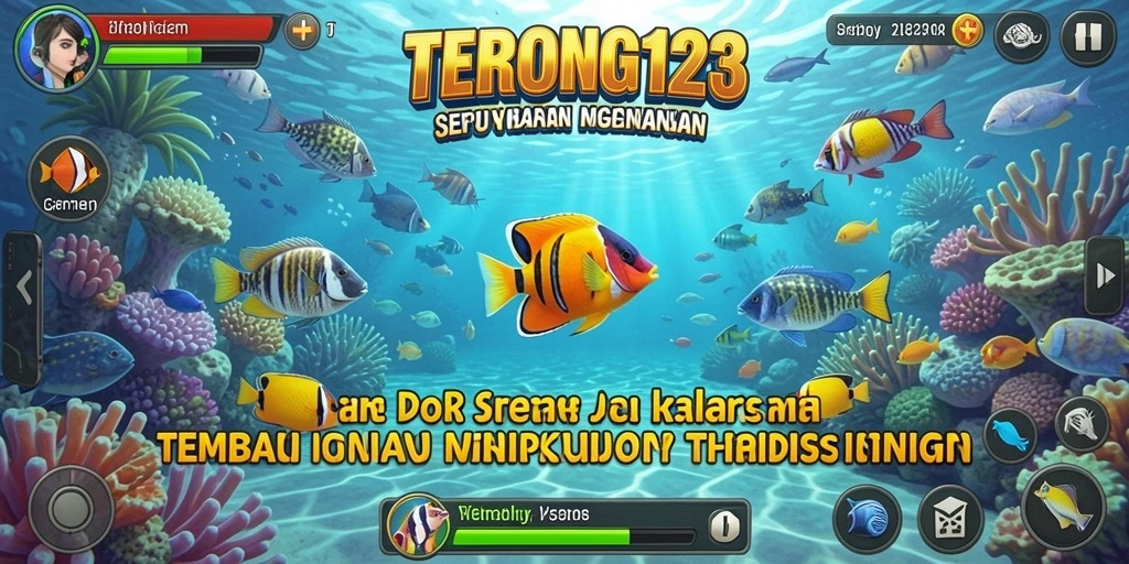 Tampilan aksi menembak ikan yang seru dalam game TERONG123.